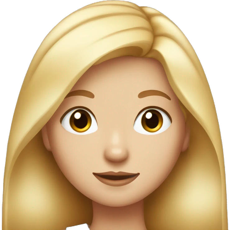 Blonde Girl with Blue eyes and a red cat emoji