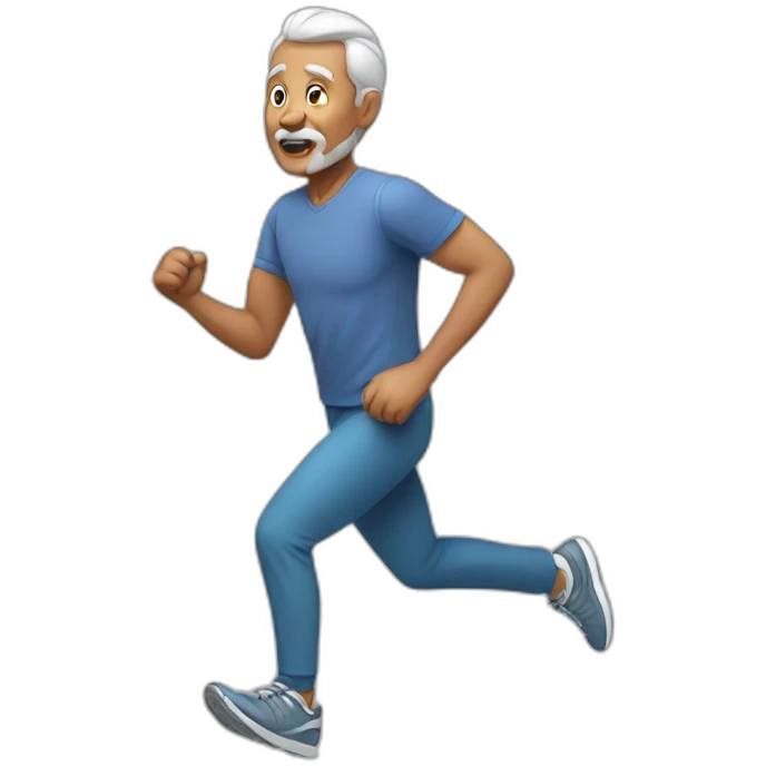 running grandfather emoji