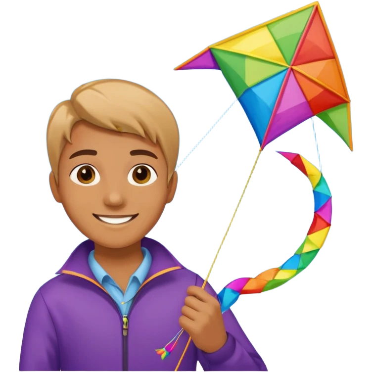 Someone flying a kite emoji