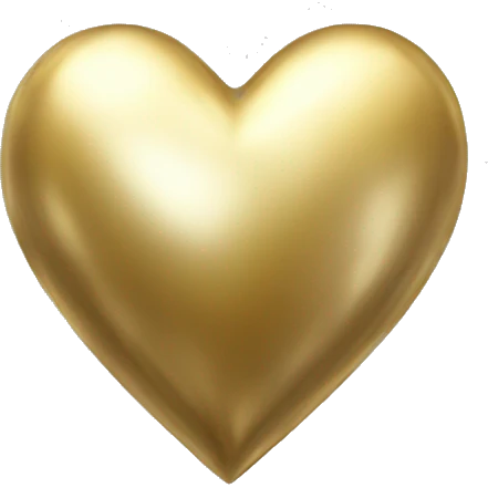 Shiny metallic heart  emoji