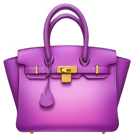 Pink and purple birkin bag emoji