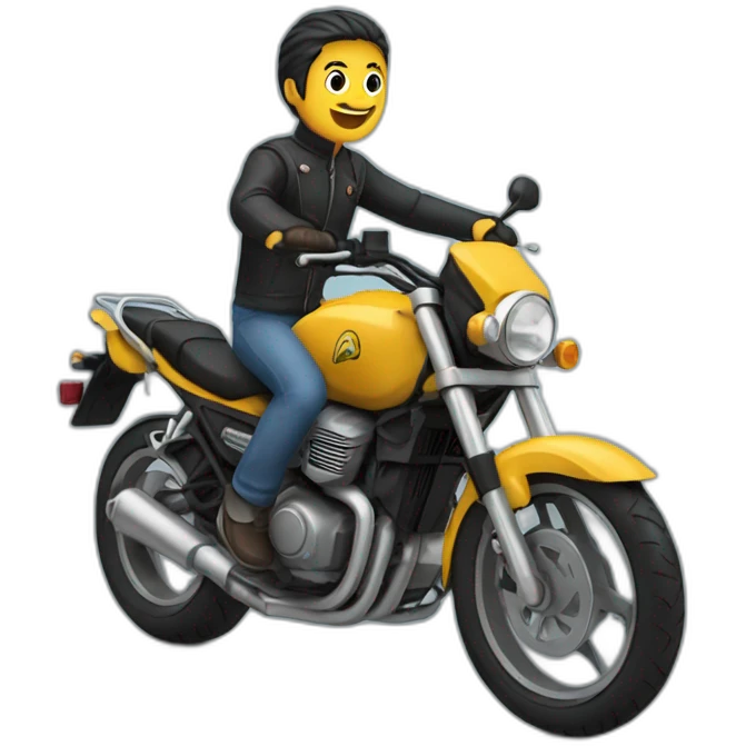 Akhnouch sur une moto emoji