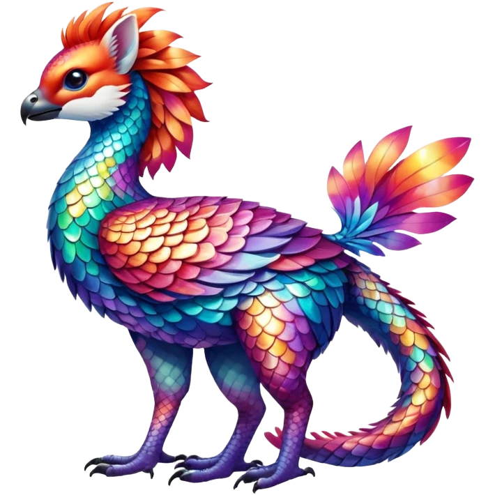 Colorful exotic Falvie-Fionbri, full body emoji