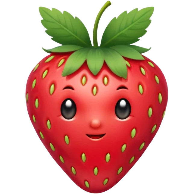A strawberry with a bow cute emoji