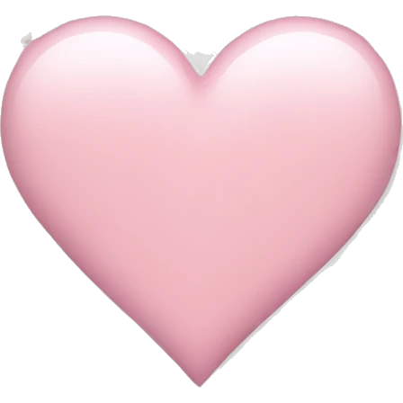 A simple small light pink heart  emoji