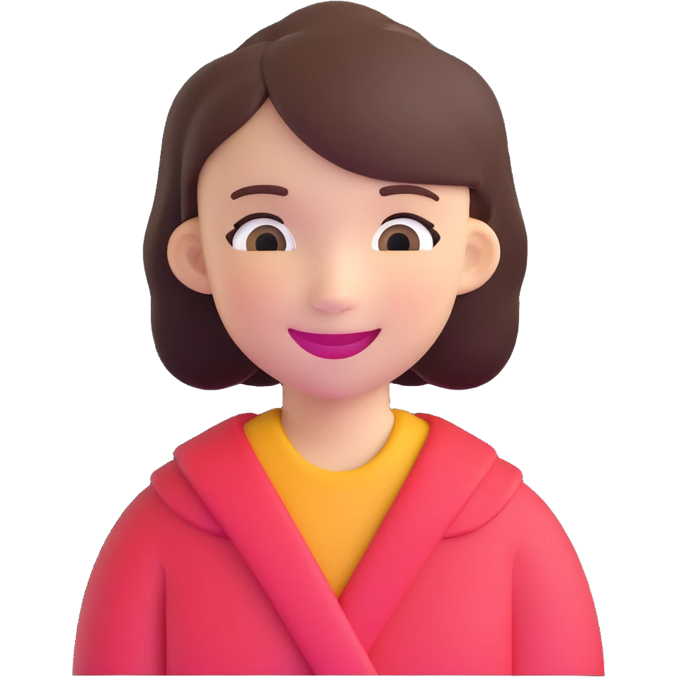 girl with smile emoji
