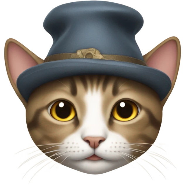 Cat wearing a hat emoji