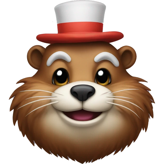 Beaver that looks like a clown emoji