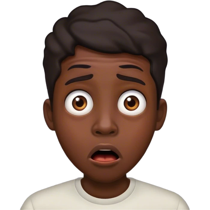 Black person shocked surprised  emoji