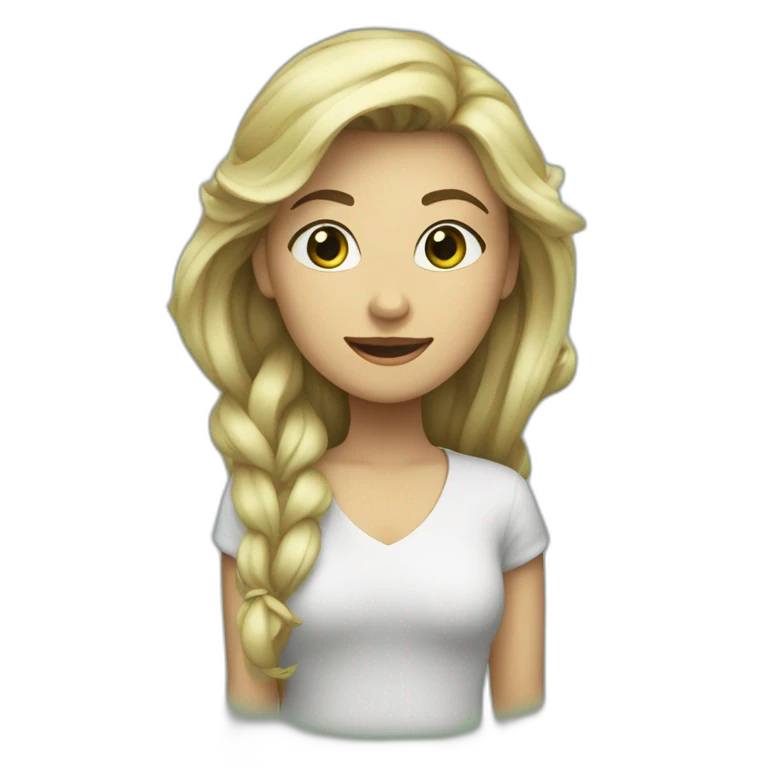 Девушка с зеленно-черными волосами,с зеленой одеждой emoji
