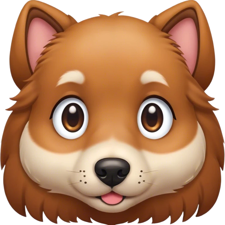 Dog with long eyelashes and cute eyes emoji