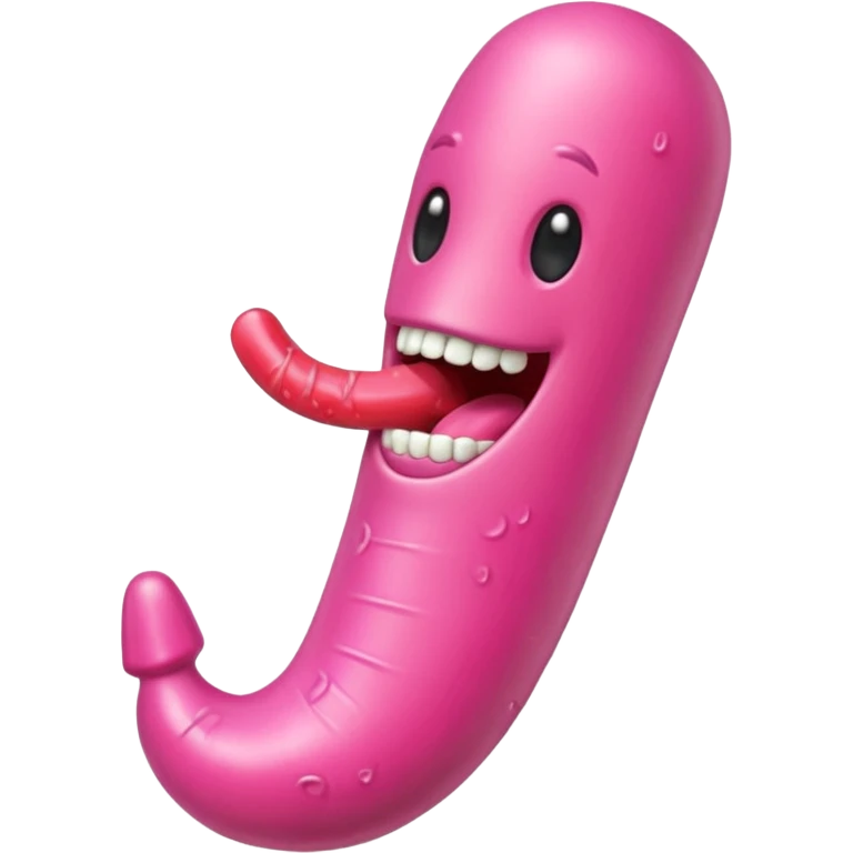 Big dildo inside a magical mouth emoji