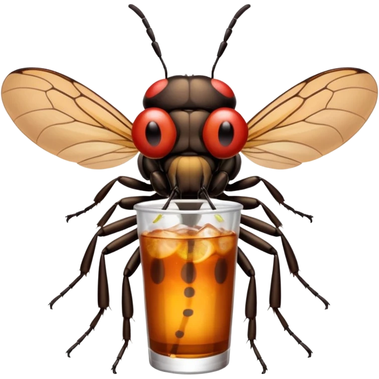 insect drinkig soda emoji