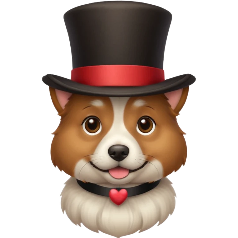 dog with tophat emoji