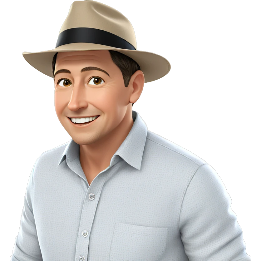 smiling boy in hat emoji