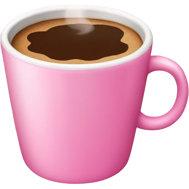 Pink coffee emoji