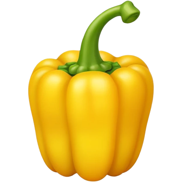 Cartoon Yellow pepper: small stem emoji
