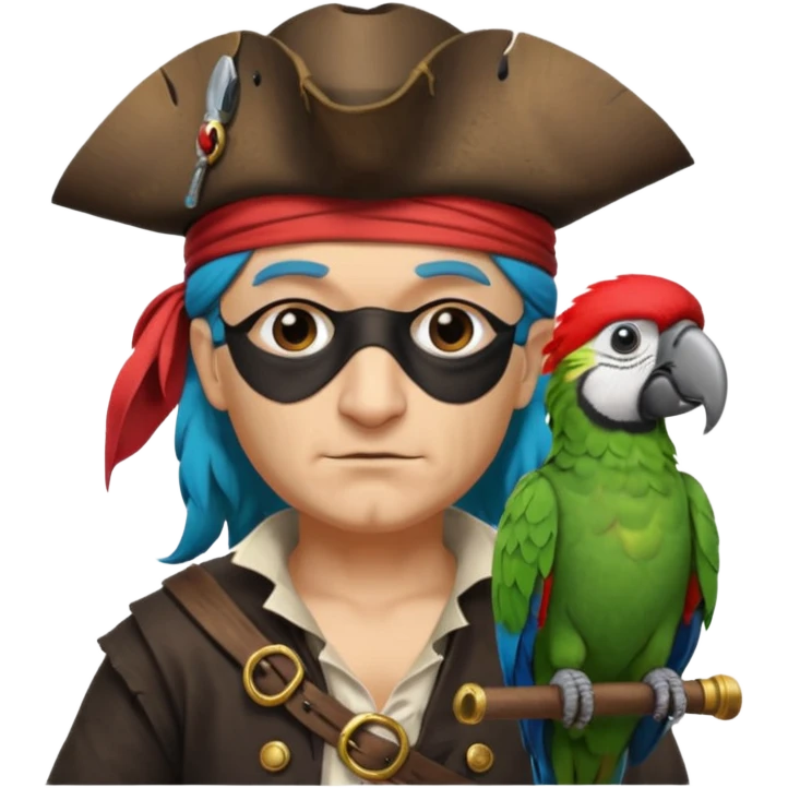pirate and parrot emoji