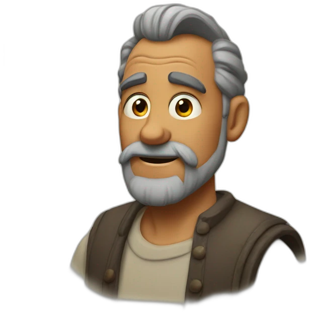 Senior pixar con barba emoji