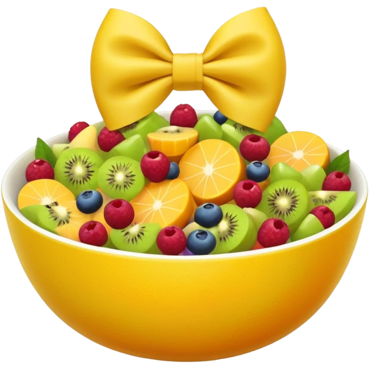 fruit salad yellow bow emoji