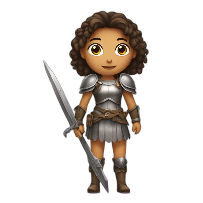 Fille avec une armure emoji
