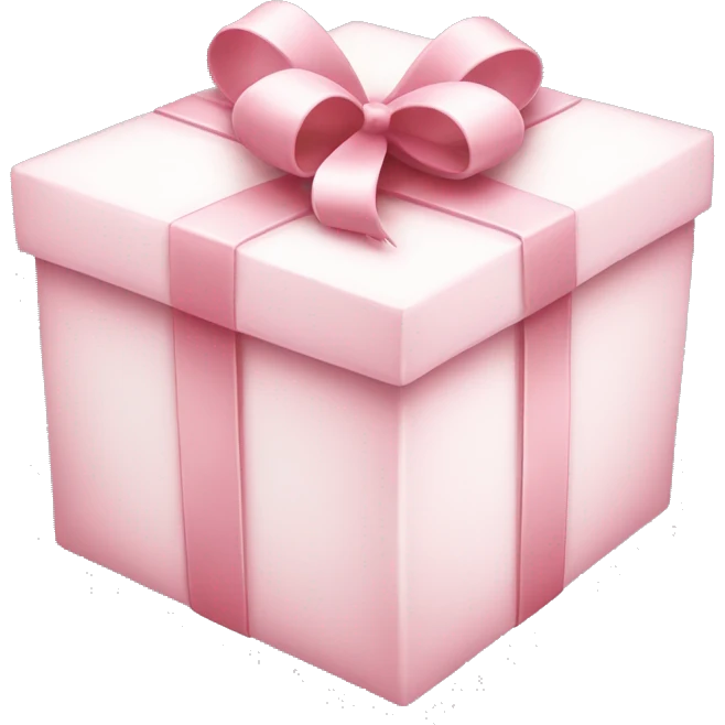 light pink and white christmas present emoji