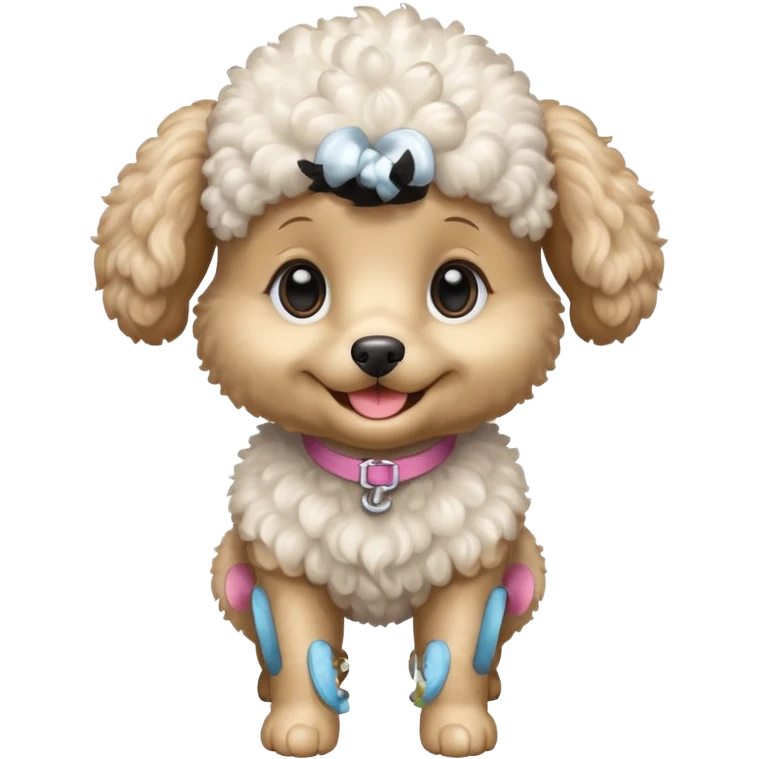 smile, baby Poodle
, only face  emoji