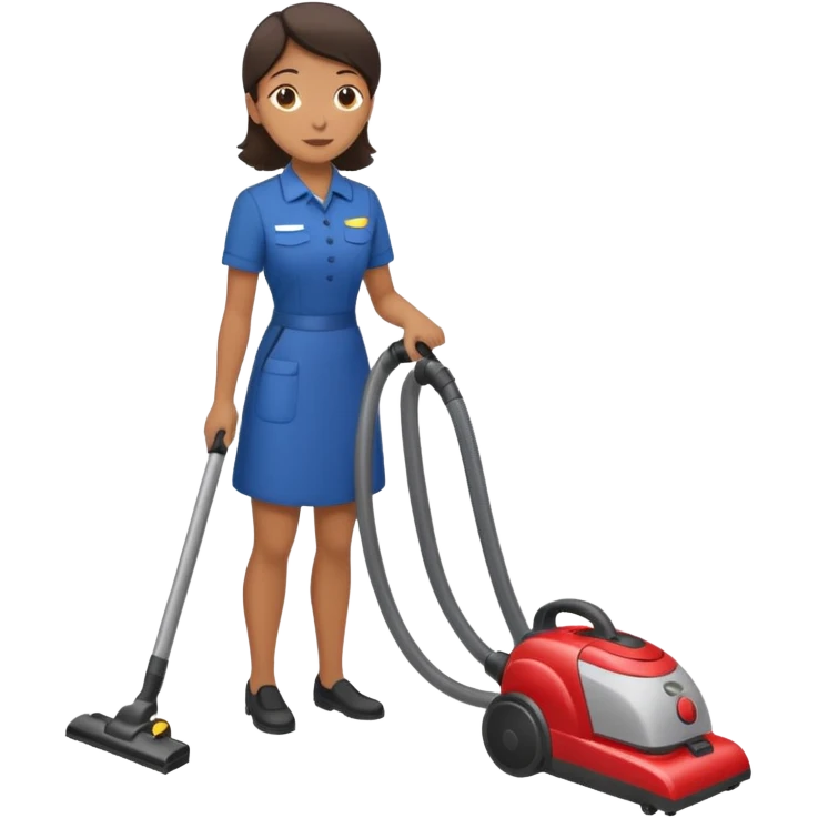 housekeeper vacuum the floor emoji