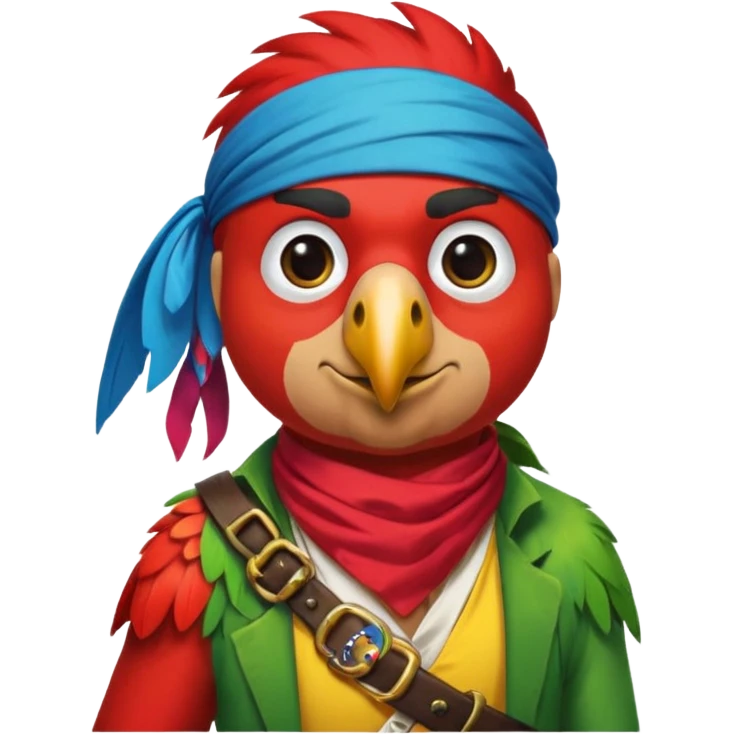 pirate and parrot emoji