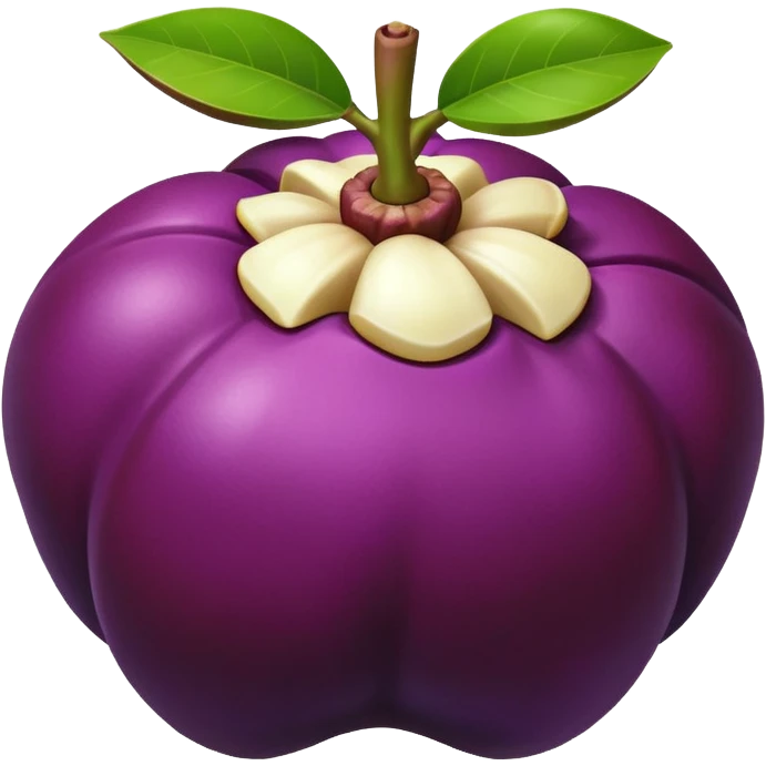 mangostán fruta, simple, brillante, sin texto emoji