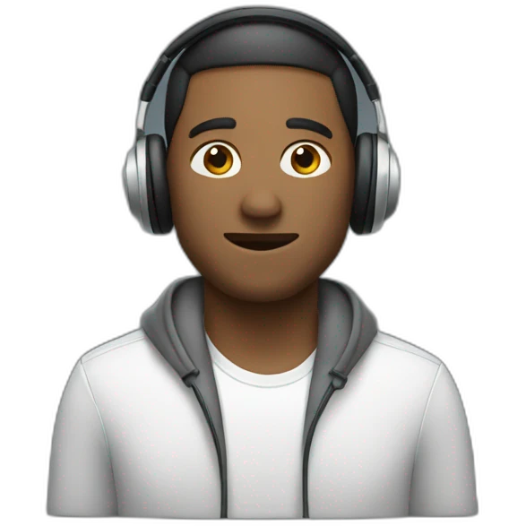 MAN WITH HEADPHONE emoji