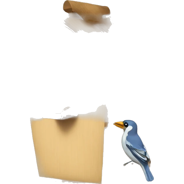 Birdhouse with bird food emoji