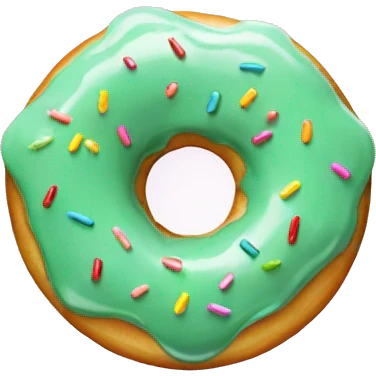 donut with light green glaze and colorful sprinkles emoji