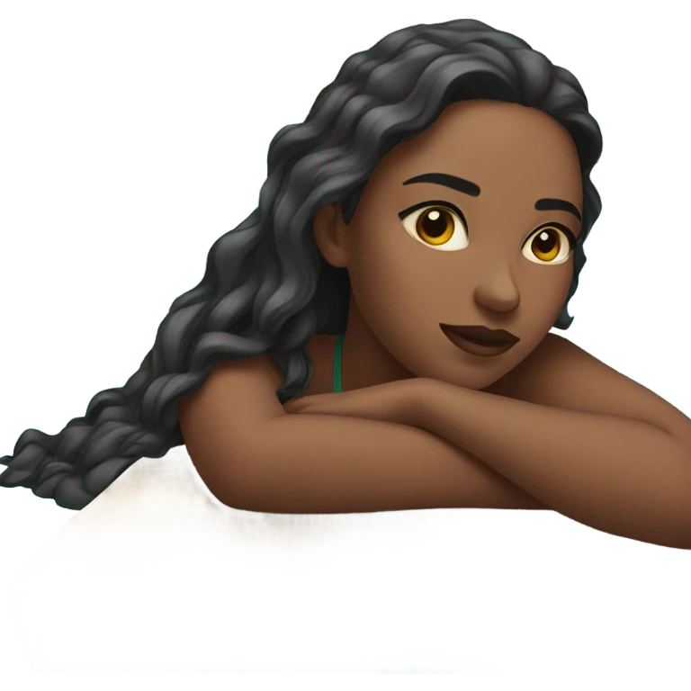 girls laying by pool emoji