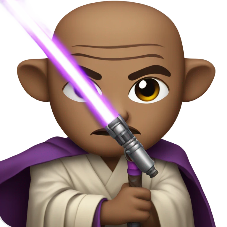 Mace Windu with lightsaber emoji