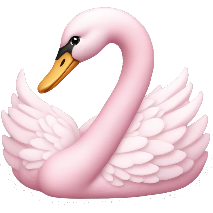 pastel pink swan emoji