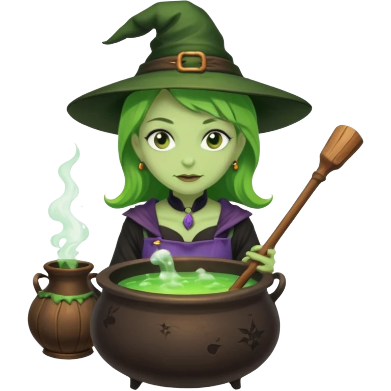 green witch cooking potion emoji