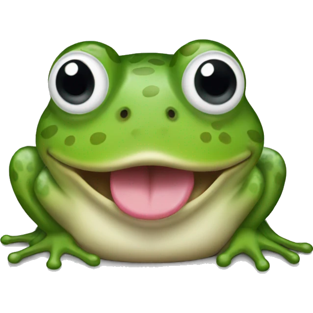 frog with tongue sticking out  emoji