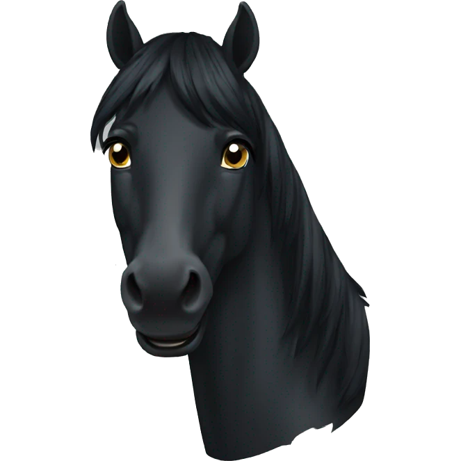 Black horse  emoji