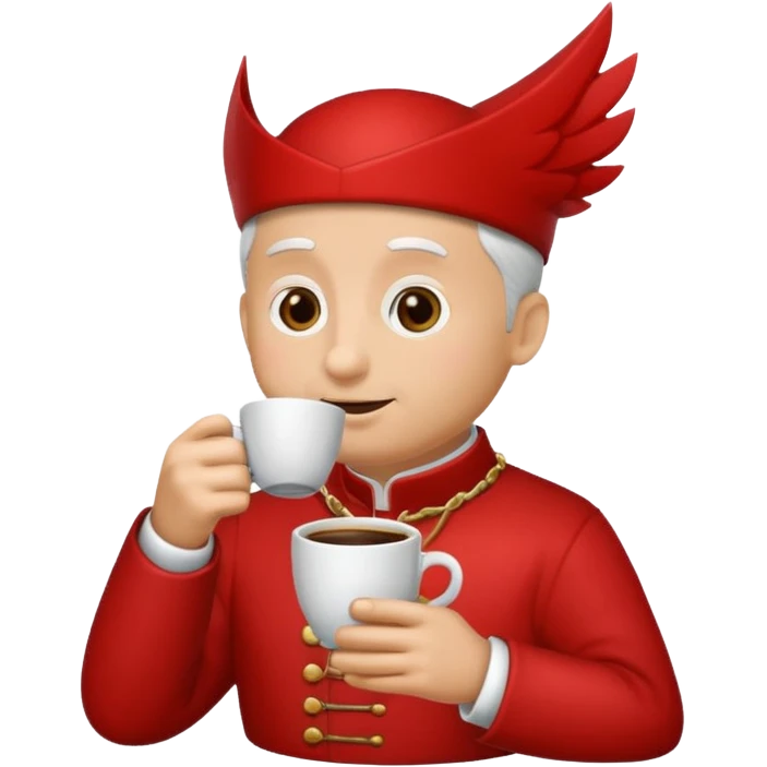 cardinal a cup of coffee emoji