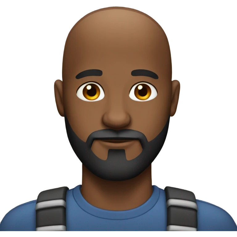 Bald black man with a beard emoji