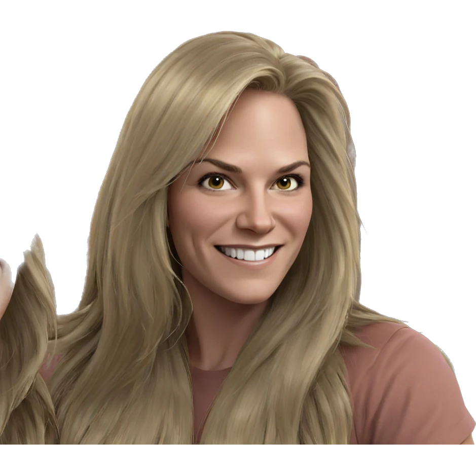 smiling with long hair emoji