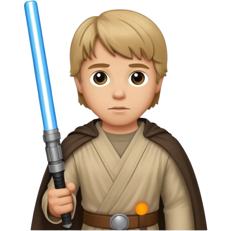 Luke Skywalker with Lightsaber emoji