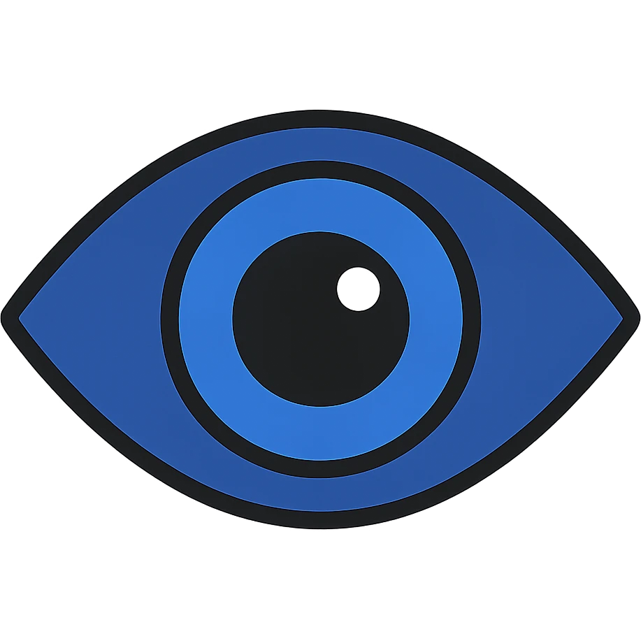 Evil eye 🧿 icon in a flat toon style  emoji