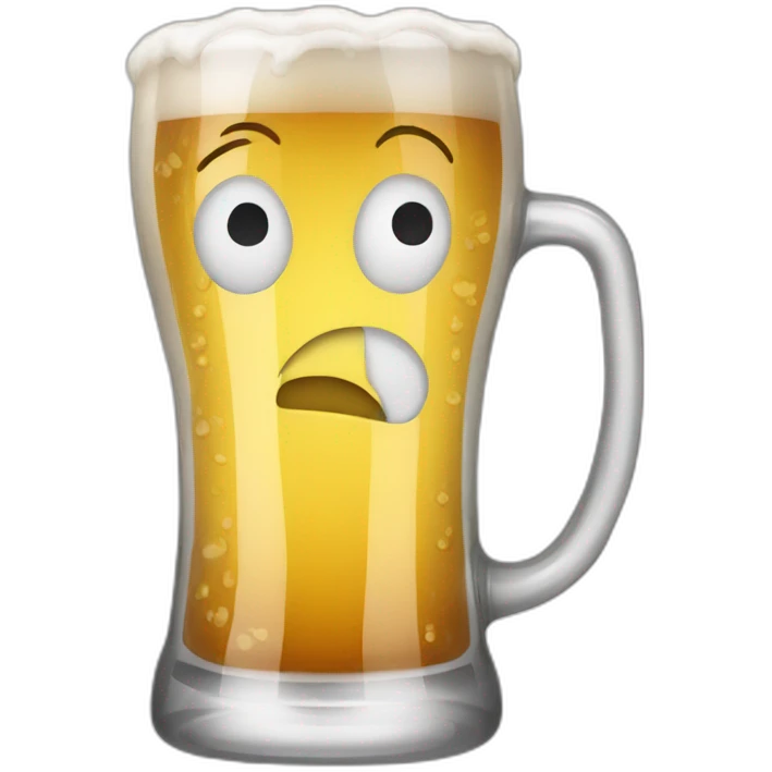 Crazy beer glass emoji