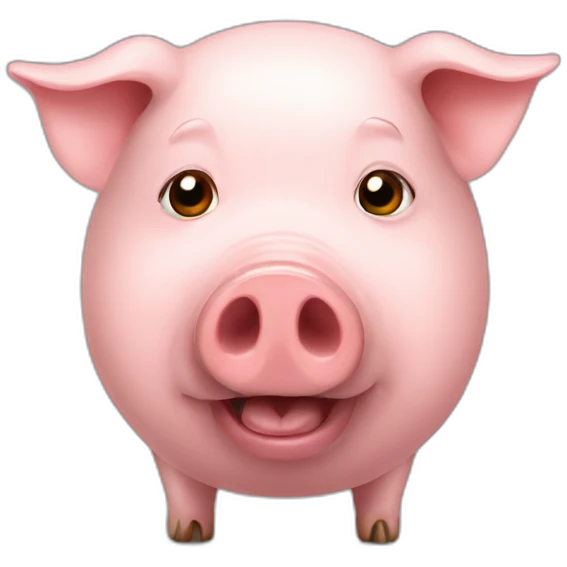 pig with IPhone emoji