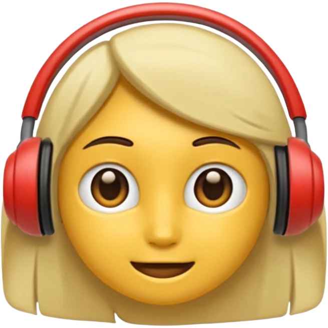 Белые наушники на белом ыоне emoji