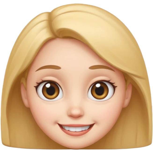 very big head and small body female cartoon emoji