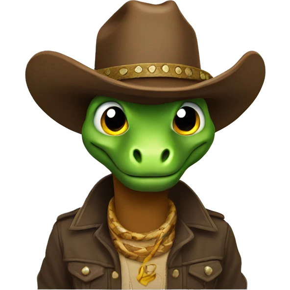 snake wearing cowboy hat emoji