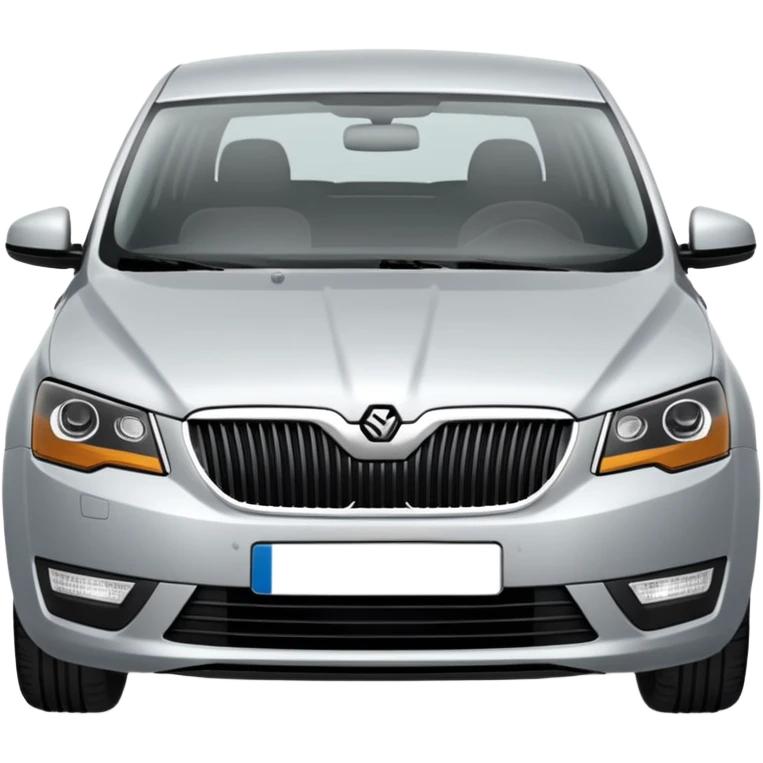 Stříbrné Auto škoda octavia emoji
